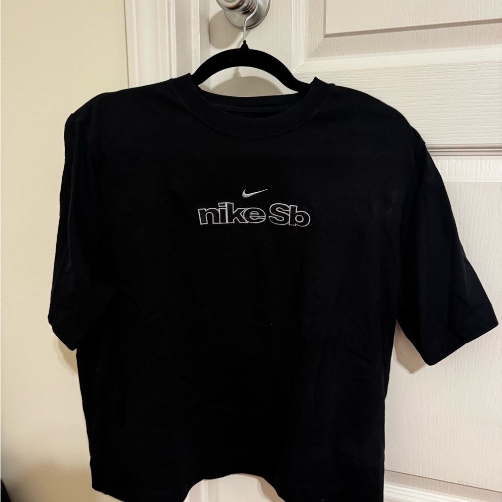 Nike SB Black Tee with White Logo